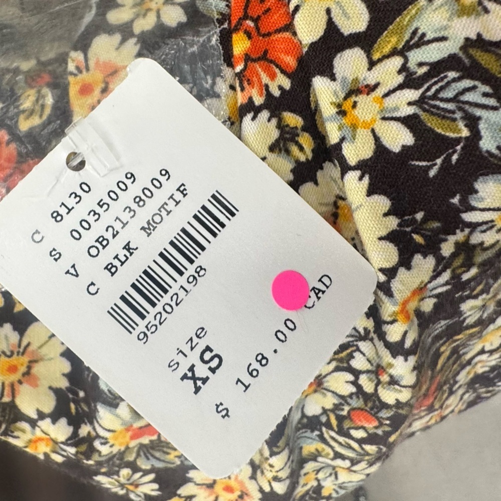 Free People Avenue Mini Dress Floral Black XS - Picture 6 of 8